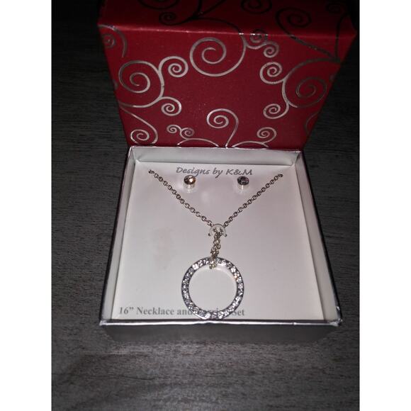 16" Necklace and Earring Set Designs by K & M - Picture 2 of 2